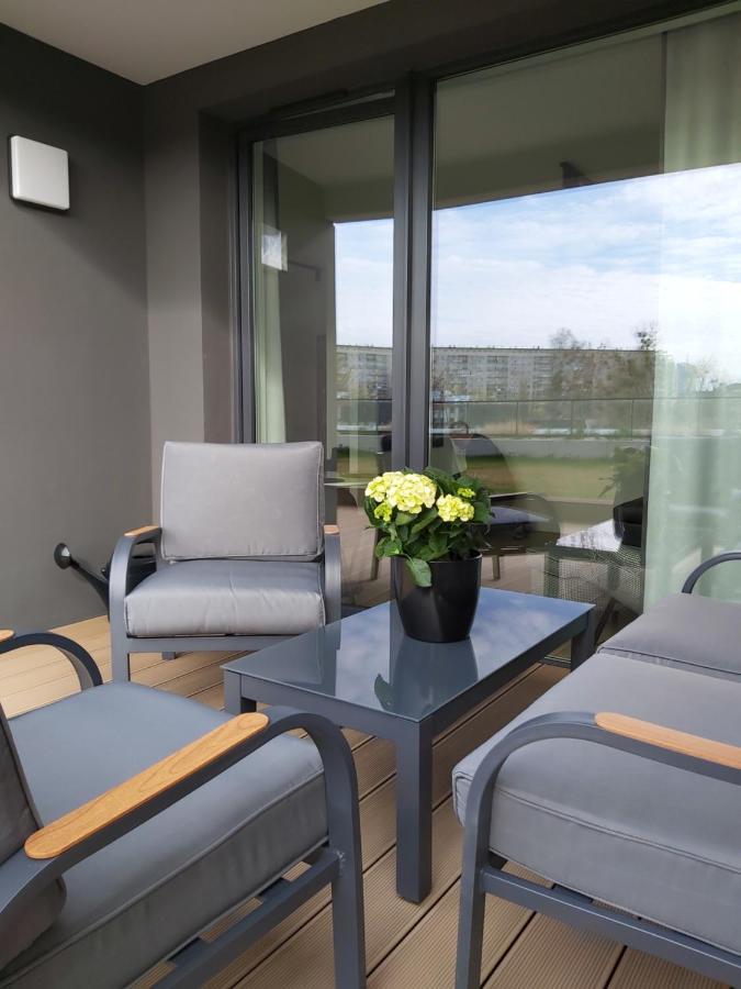 Apartament 150 Zaspa Vvita Z Prywatnym Ogrodem I Tarasem Gdańsk Eksteriør bilde