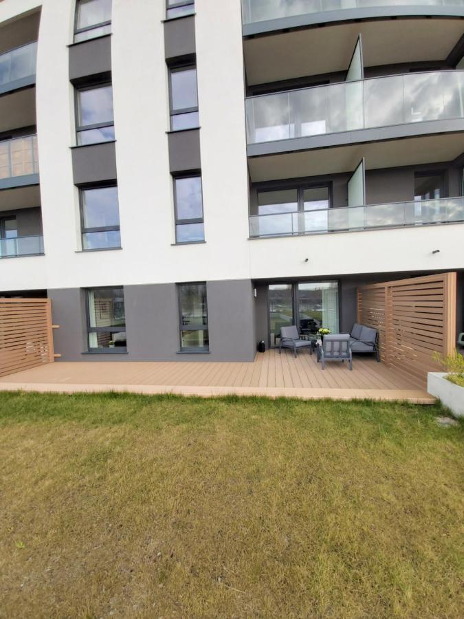 Apartament 150 Zaspa Vvita Z Prywatnym Ogrodem I Tarasem Gdańsk Eksteriør bilde